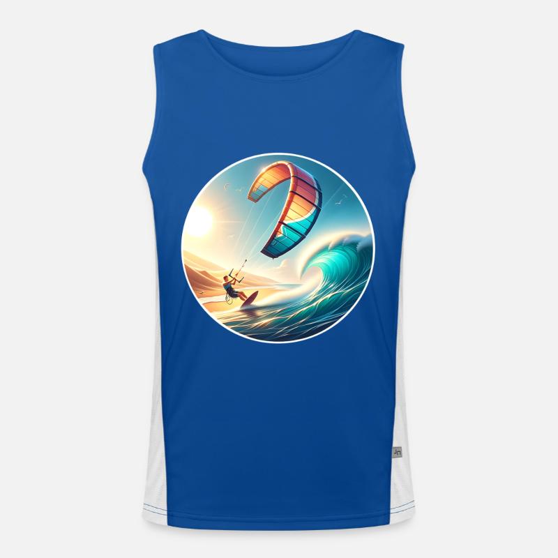 Kitesurfing Kitesurfer Kiteboard Men's Functional Contrast Tank Top 