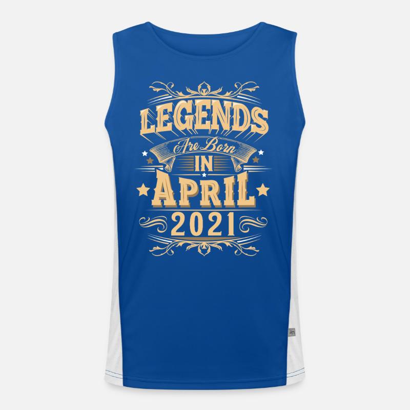 April 2021 Geburtstag Legende Funktionelles Kontrast-Tank Top für Männer 