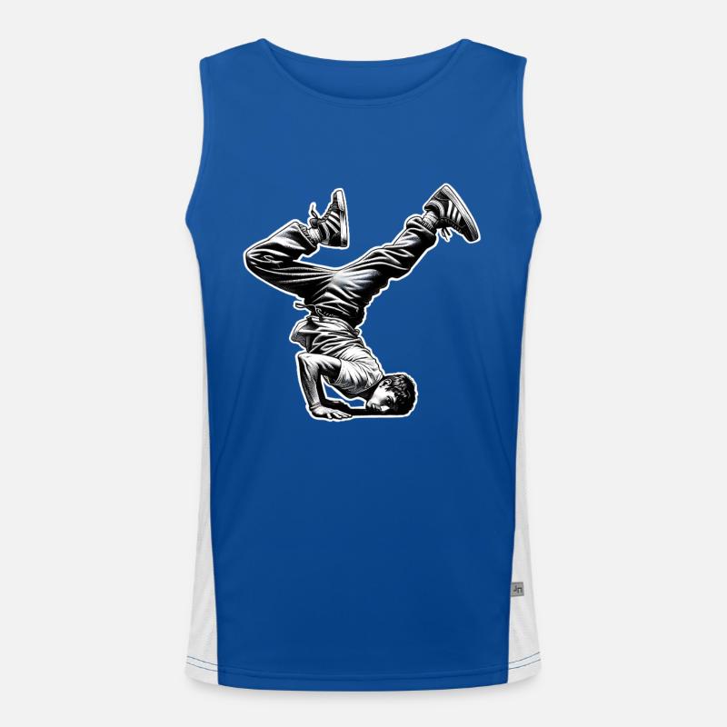 Breakdancing Men's Functional Contrast Tank Top 