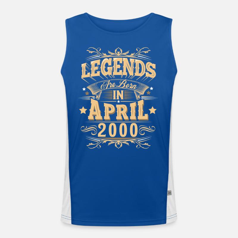April 2000 Birthday Legend Men's Functional Contrast Tank Top 