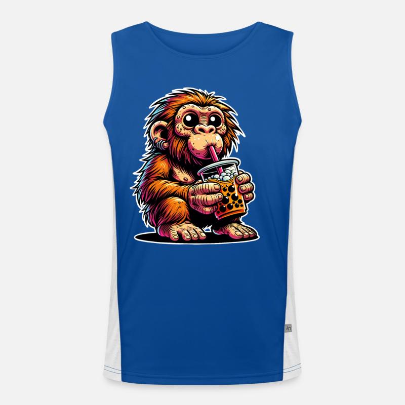 Neanderthal Bubble Tea Men's Functional Contrast Tank Top 