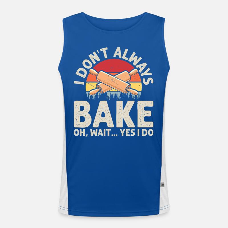 Baking Baker Bakery Men's Functional Contrast Tank Top 