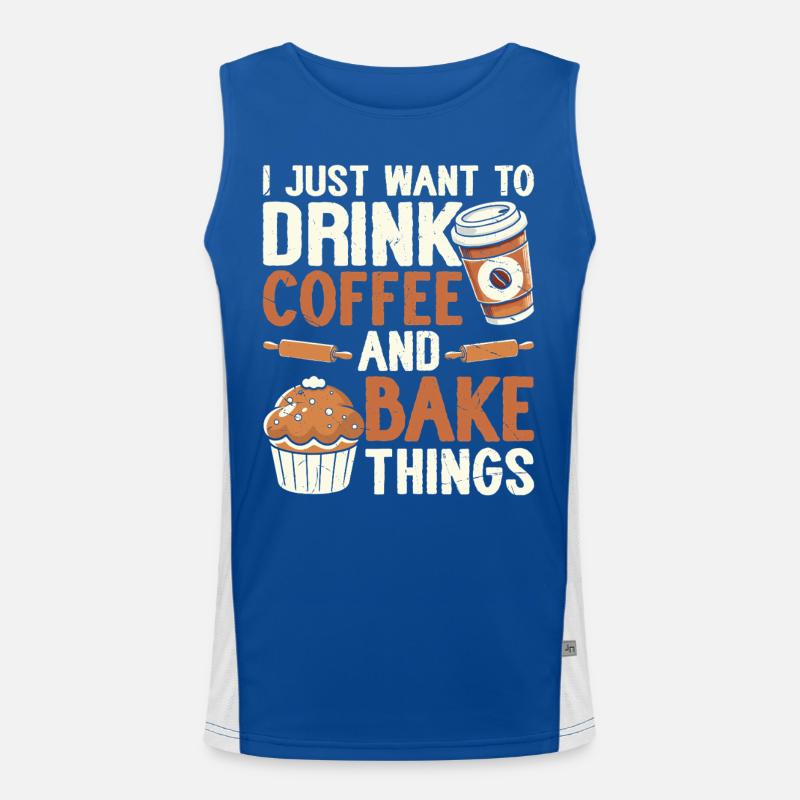 Baking Baker Bakery Men's Functional Contrast Tank Top 