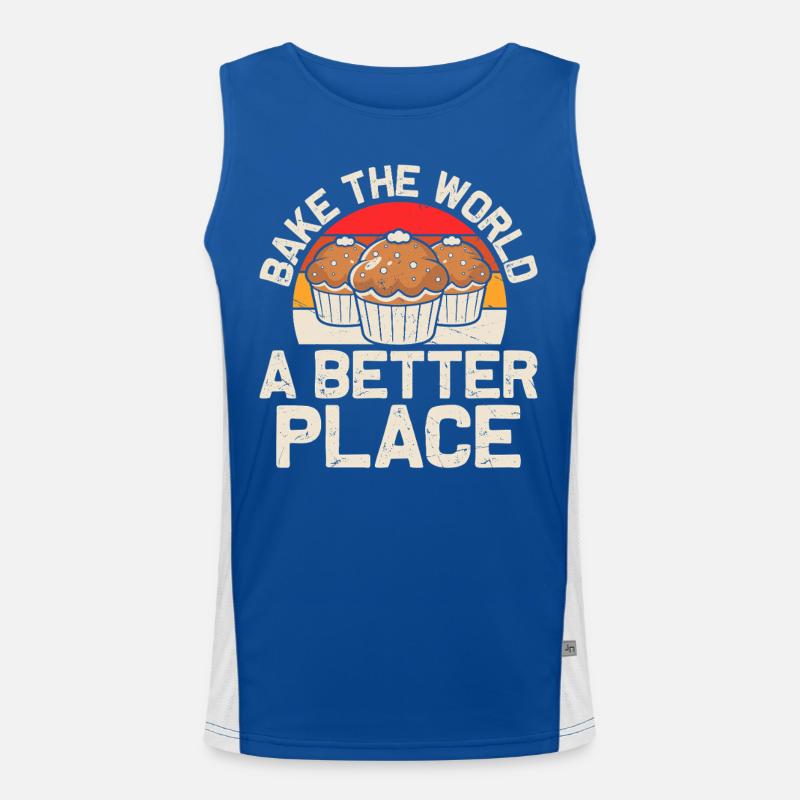 Baking Baker Bakery Men's Functional Contrast Tank Top 
