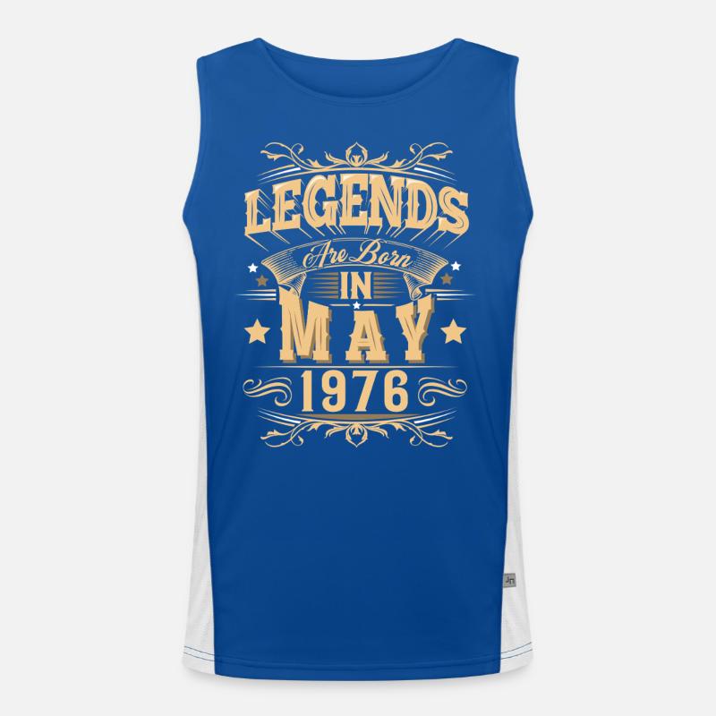 Mai 1976 Geburtstag Legende Funktionelles Kontrast-Tank Top für Männer 