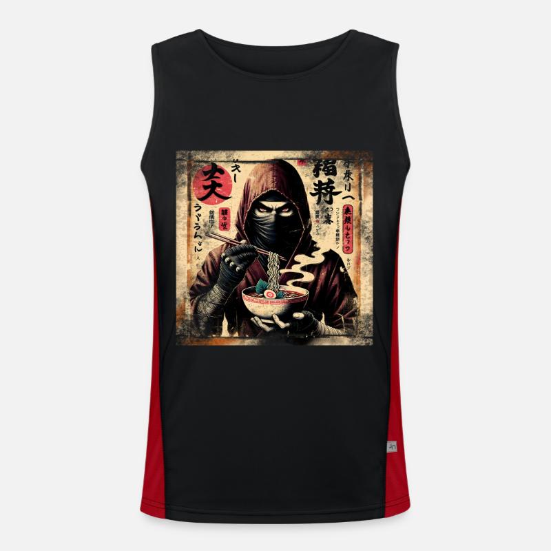 Ramen Ninja Grunge Style d’affiche Débardeur respirant contrasté Homme 