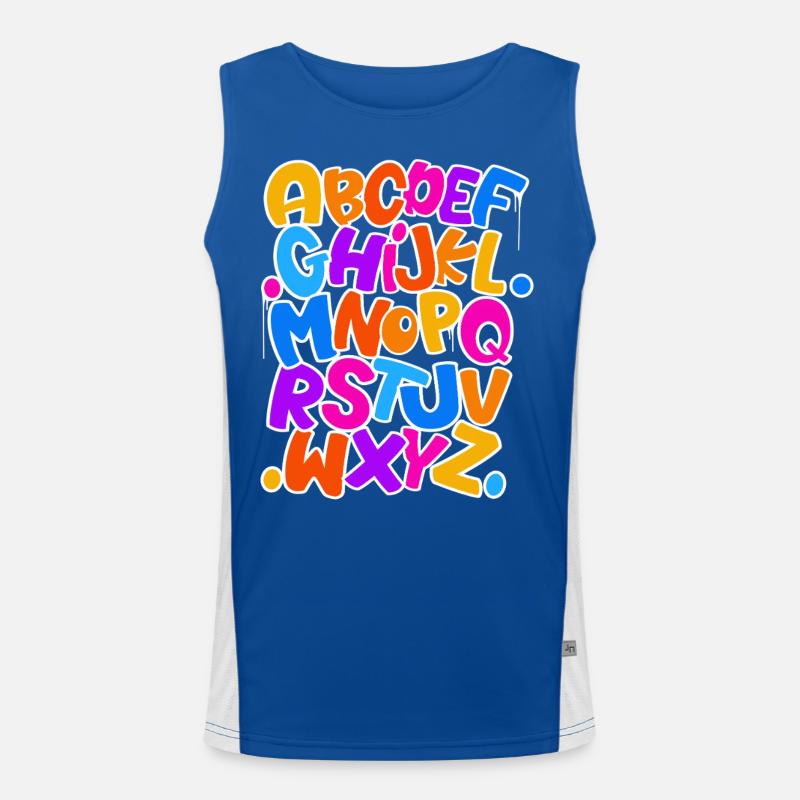 Abc Einschulung Schulkind Funktionelles Kontrast-Tank Top für Männer 