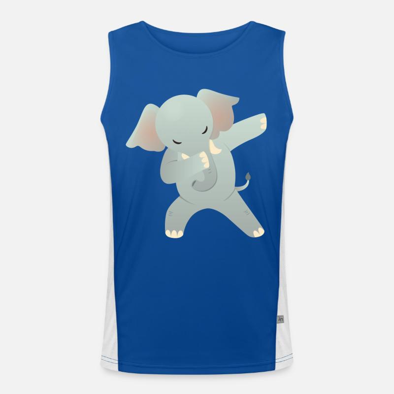 Elephant Dab Dance - Cool Gift Funktionelles Kontrast-Tank Top für Männer 