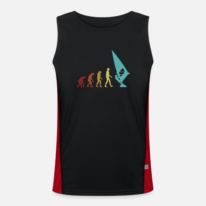 Windsurfen Evolution Surfer Wassersport Windsurfen Funktionelles Kontrast-Tank Top für Männer 