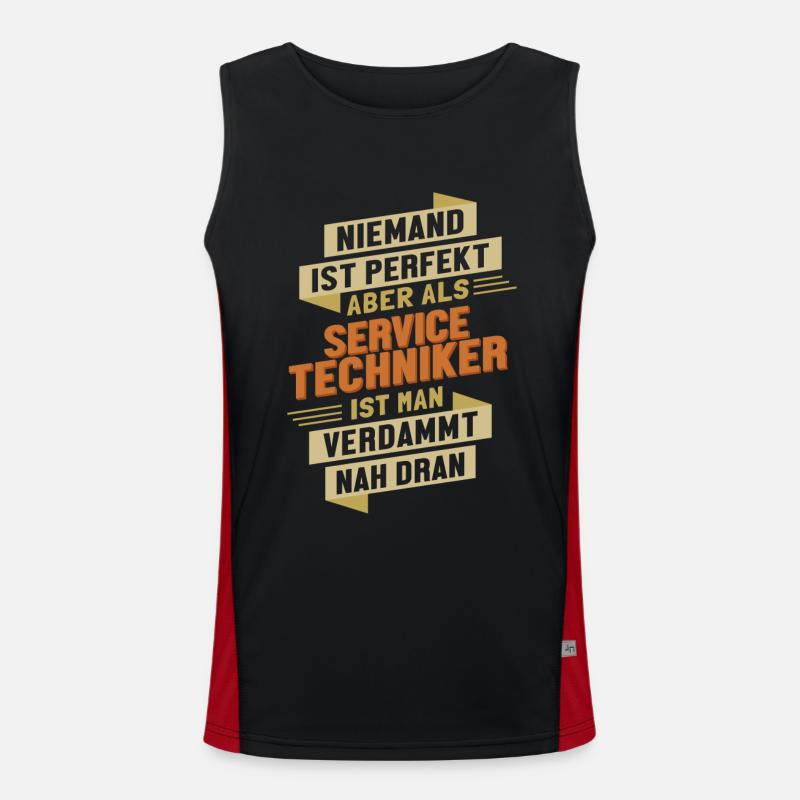 Servicetechniker fast Perfekt Service Technician Men's Functional Contrast Tank Top 