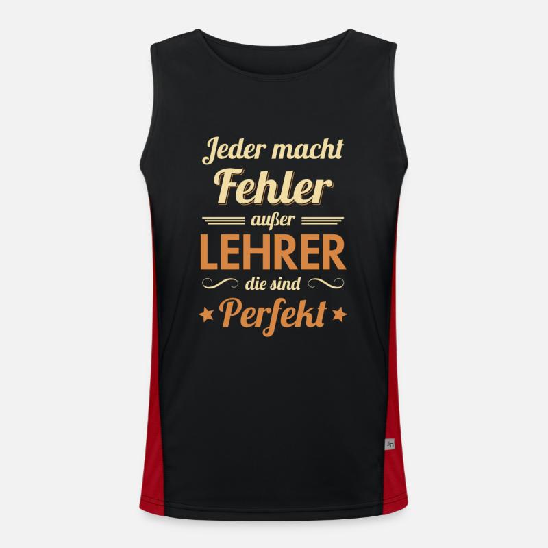 Lehrer sind Perfekt Lehrerin Pädagoge Referendar Funktionelles Kontrast-Tank Top für Männer 