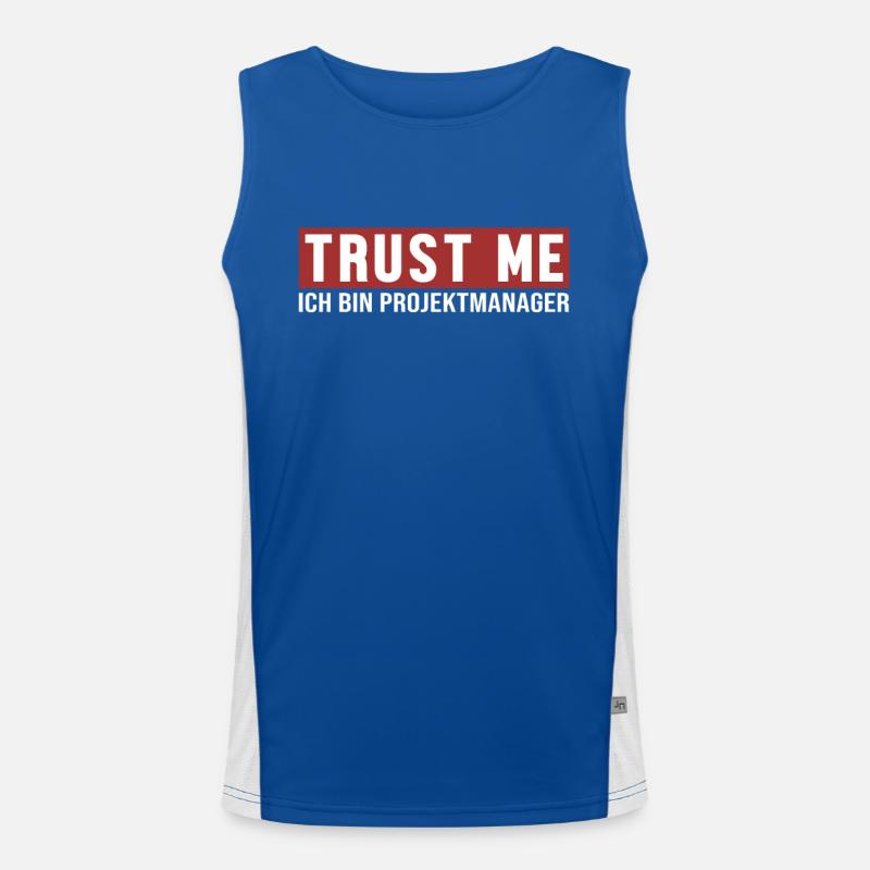 Trust Me Ich bin Projektmanager Multi Project Men's Functional Contrast Tank Top 
