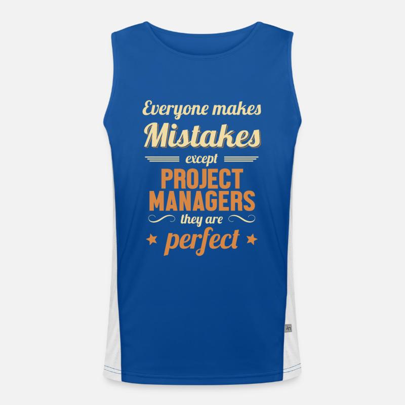 Project Manager are Perfect Project Engineer Funktionelles Kontrast-Tank Top für Männer 