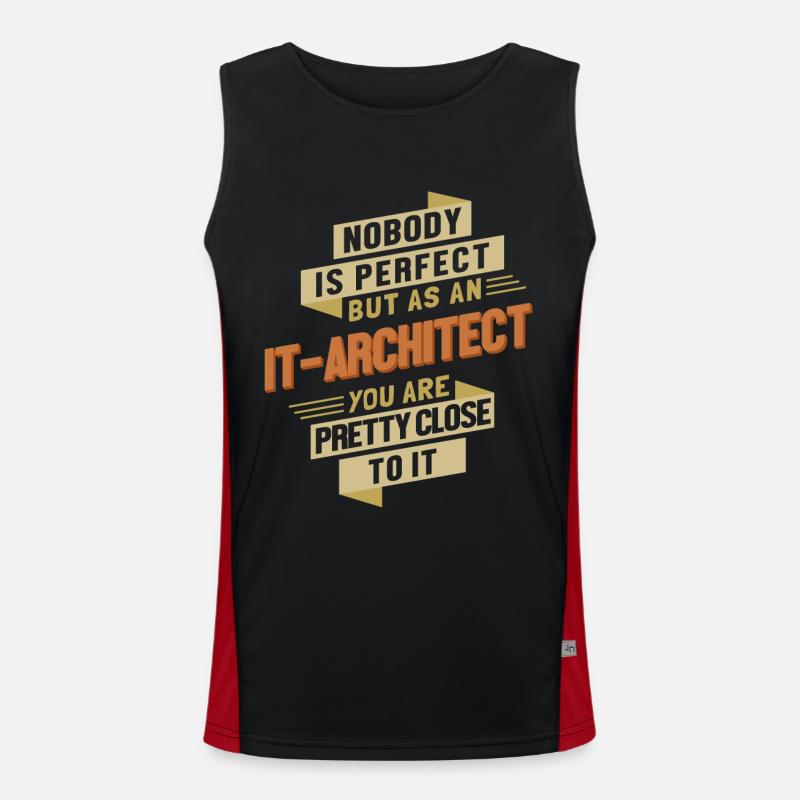 IT-Architect close to Perfect Solution Architect Men's Functional Contrast Tank Top 