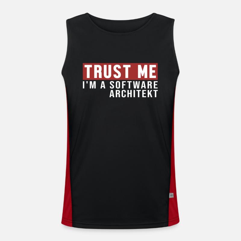 Trust Me I'm Software Architekt Software Architect Men's Functional Contrast Tank Top 