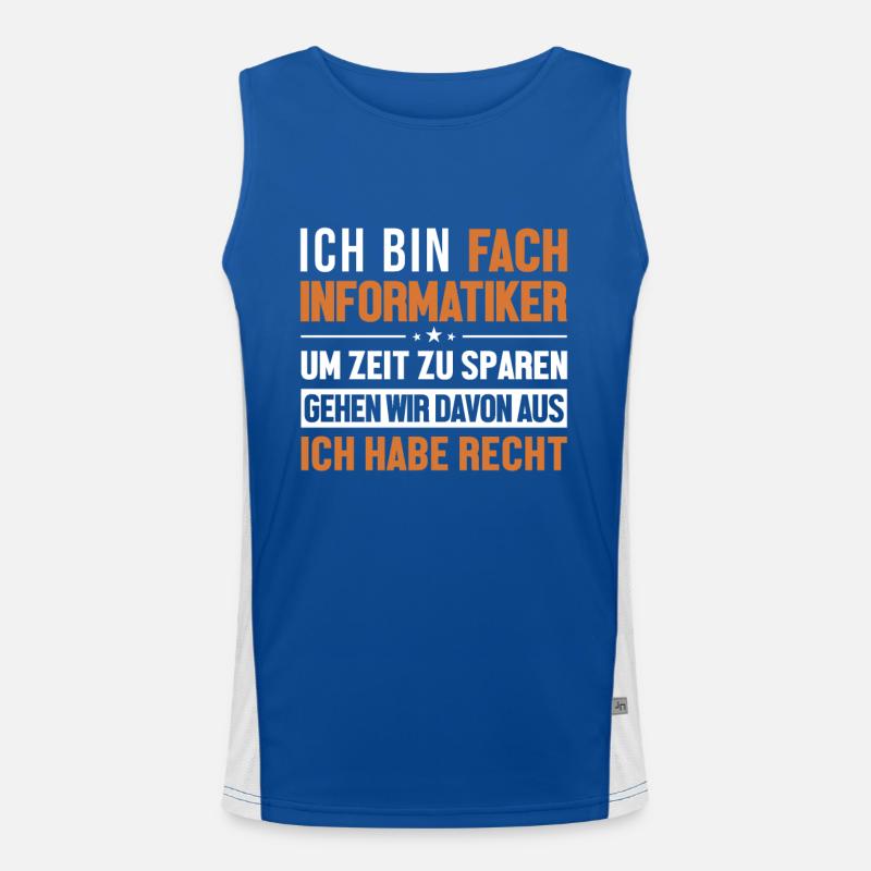 Fachinformatiker hat immer Recht Fachinformatiker Funktionelles Kontrast-Tank Top für Männer 