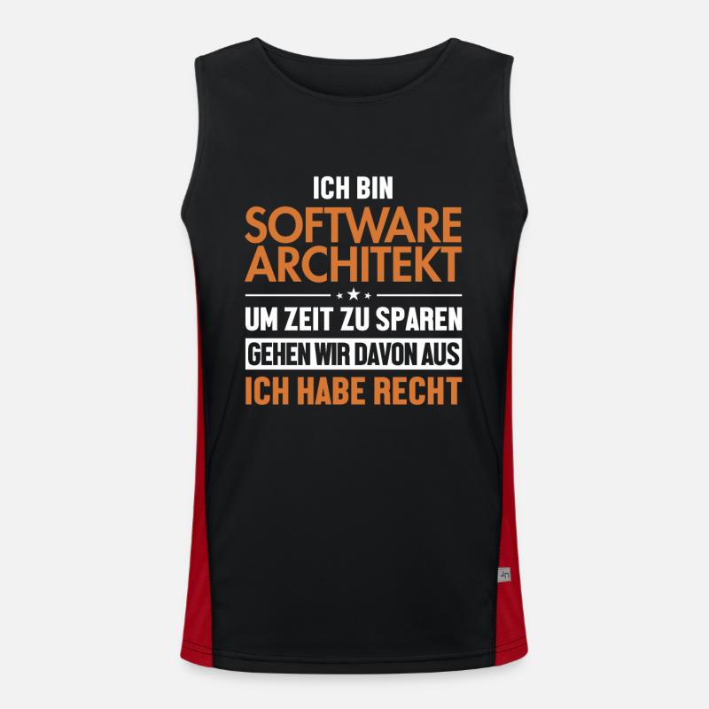Software Architekt hat immer Recht Software Funktionelles Kontrast-Tank Top für Männer 