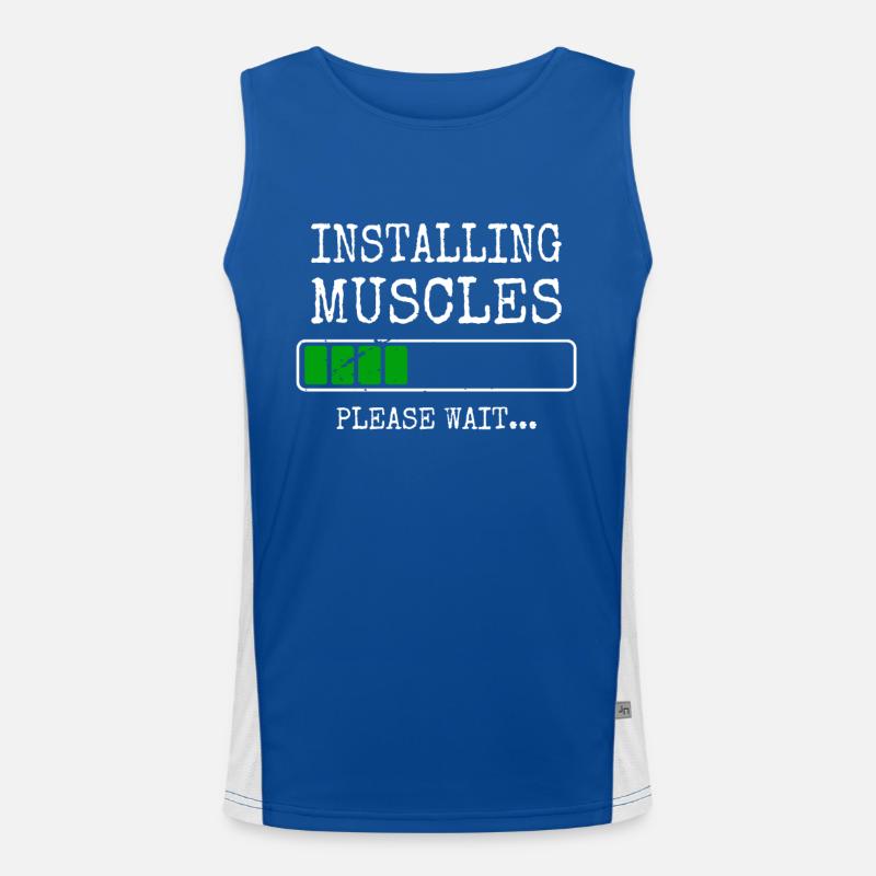 Installing Muscles Muscles Installs Gym Workout Men's Functional Contrast Tank Top 