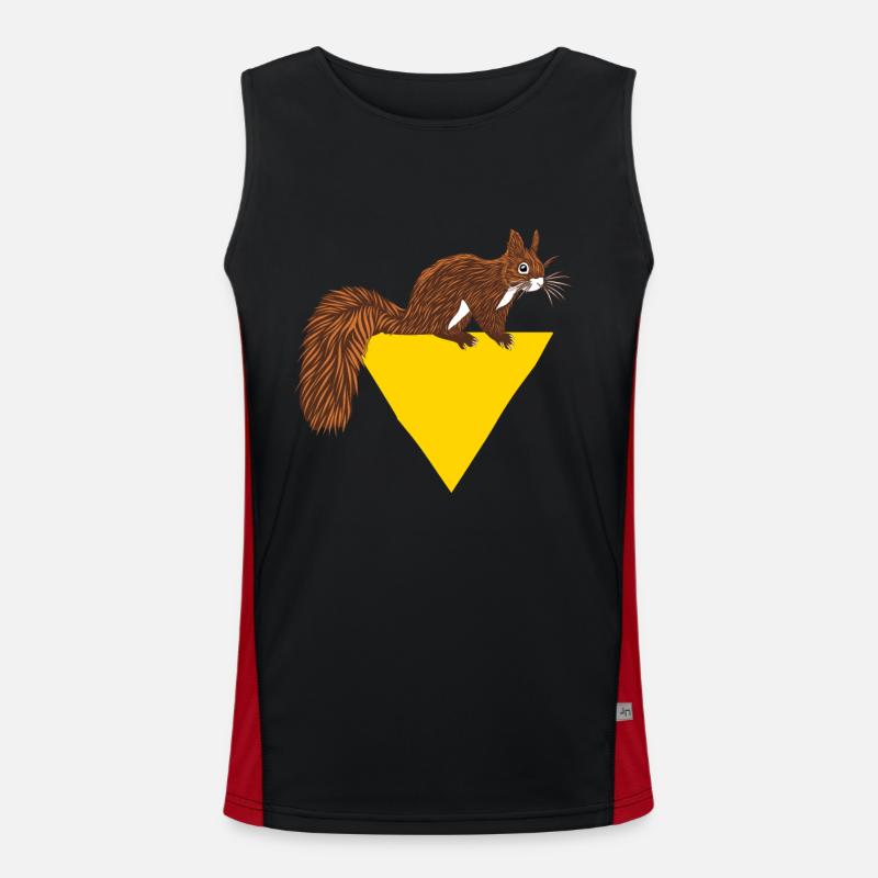 Squirrel Fuchshörnchen Grauhörnchen Eichhörnchen Funktionelles Kontrast-Tank Top für Männer 