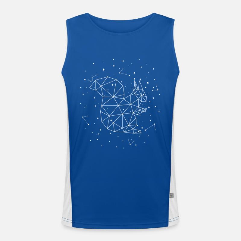 Sternbild Squirrel Constellation Eastern Gray Fox Men's Functional Contrast Tank Top 
