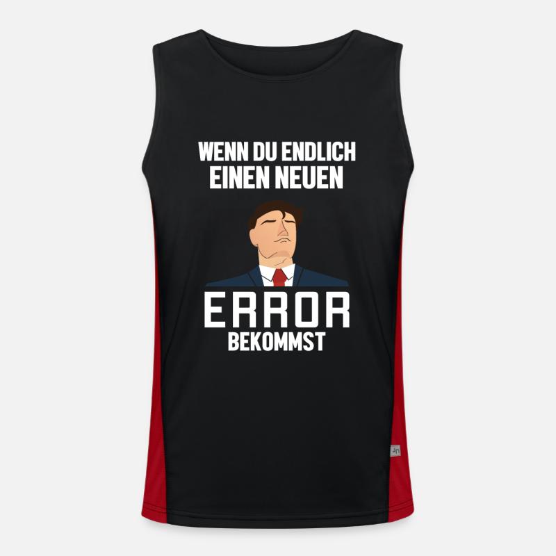 Neuen Error Bekommen Coder Engineer Software Men's Functional Contrast Tank Top 