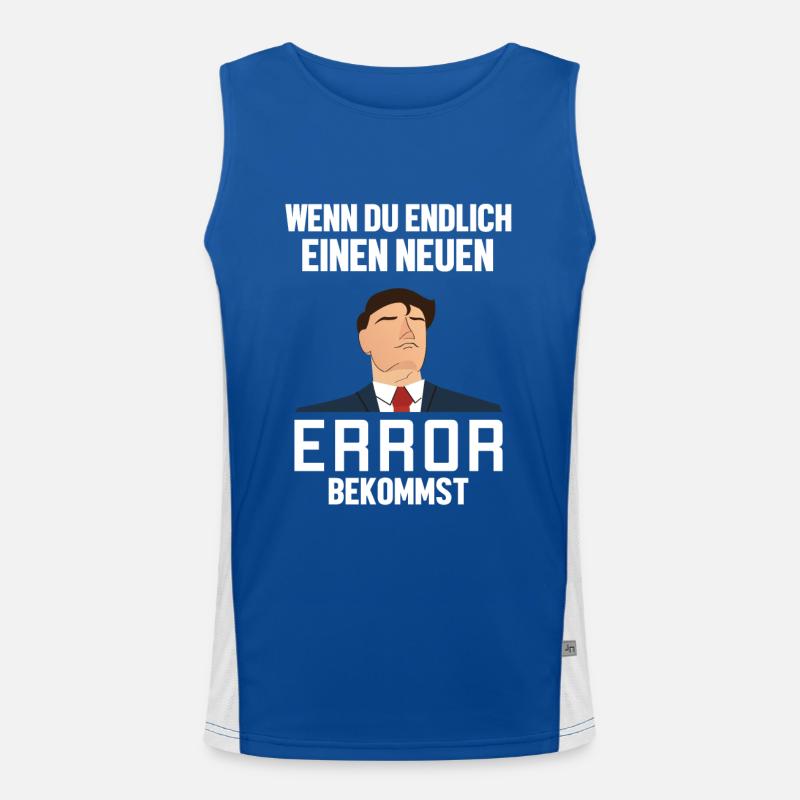 Neuen Error Bekommen Developer Coder Programmierer Funktionelles Kontrast-Tank Top für Männer 