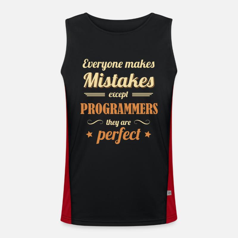 Programmers are Perfect Engineer Coder Software Men's Functional Contrast Tank Top 