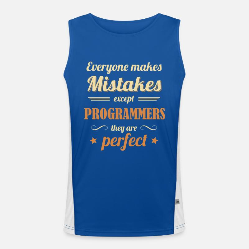 Programmers are Perfect Developer Coder Funktionelles Kontrast-Tank Top für Männer 