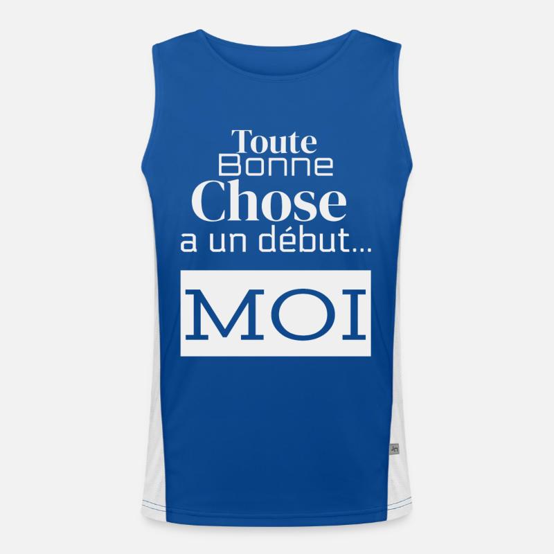 Toute bonne chose a un début...MOI! Débardeur respirant contrasté Homme 