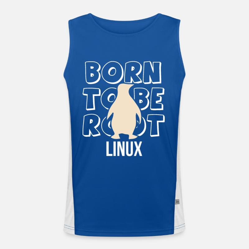 Born to be root Linux Admin for Nerd and Geeks Men's Functional Contrast Tank Top 