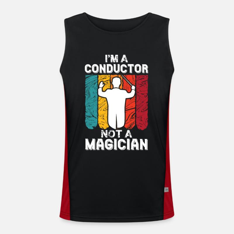 Dirigent Magier Orchester Musiker Funktionelles Kontrast-Tank Top für Männer 