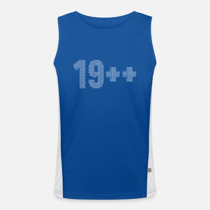 19++ Programmierer Softwareingenieur Coder 20. Funktionelles Kontrast-Tank Top für Männer 