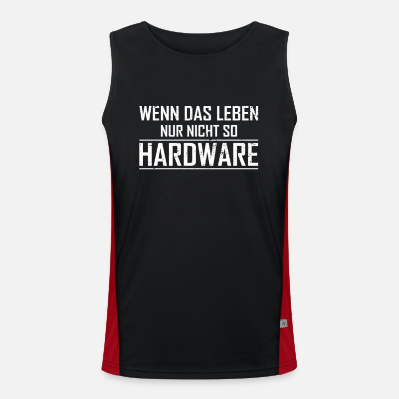 Leben Hardware Informatiker Admin IT-Betrieb Funktionelles Kontrast-Tank Top für Männer 