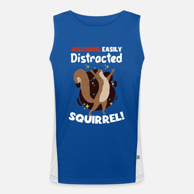 Easily Distracted Squirrel Fuchshörnchen Funktionelles Kontrast-Tank Top für Männer 