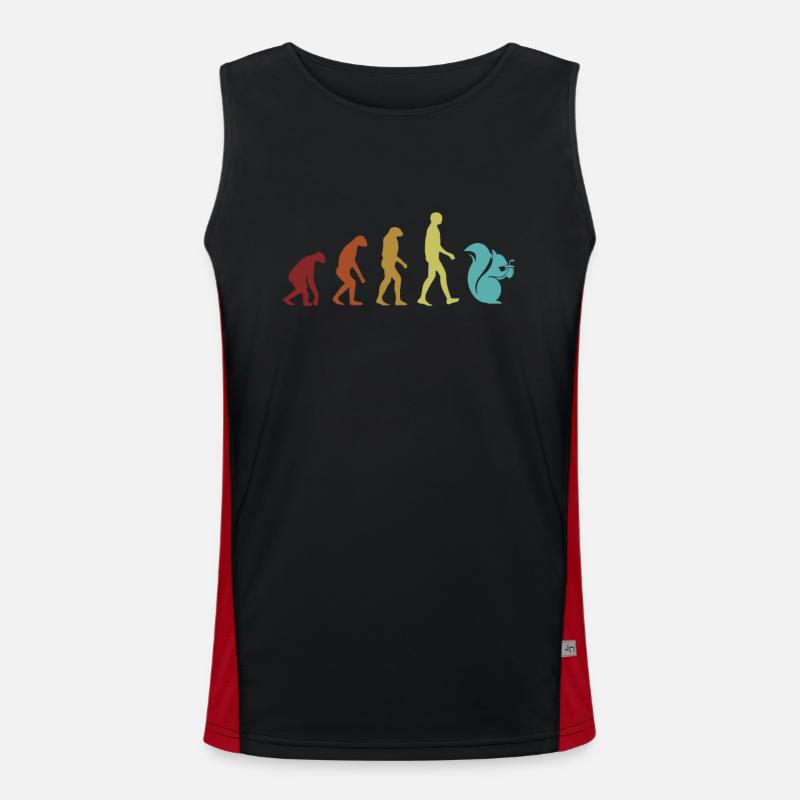 Squirrel Evolution Écureuil gris Squirrel Écureuil Débardeur respirant contrasté Homme 