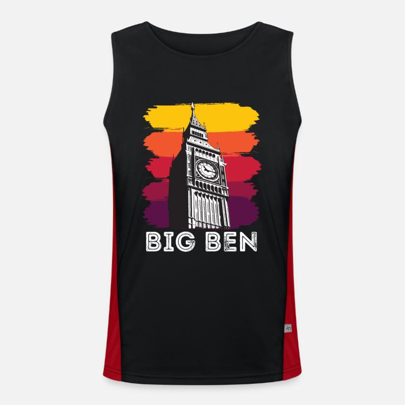 Big Ben Londres Angleterre Royaume-Uni Anglais Débardeur respirant contrasté Homme 