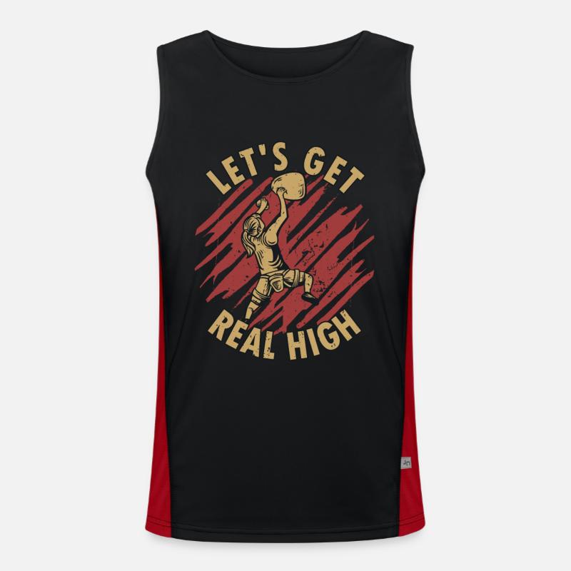Let's Get Real High Bouldering Indoor Speed Men's Functional Contrast Tank Top 