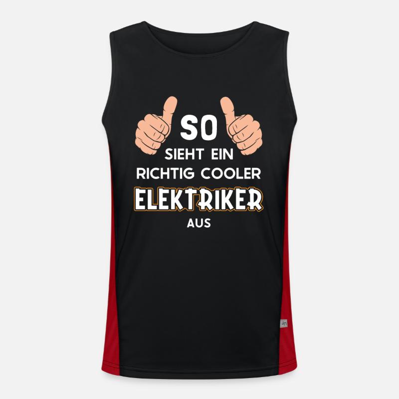 So sieht ein cooler Elektriker aus Elektroniker Funktionelles Kontrast-Tank Top für Männer 