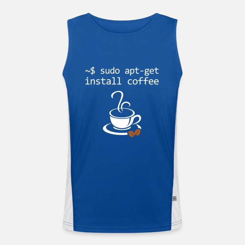 Sudo Install Coffee Informaticien Admin Débardeur respirant contrasté Homme 
