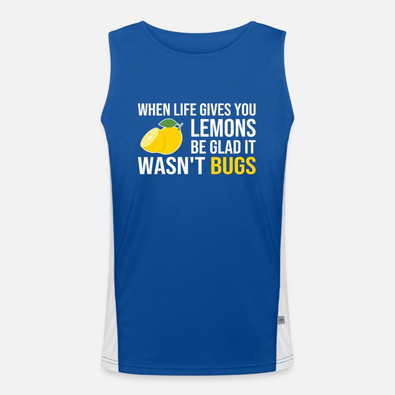 Life Gives You Lemons Not Bugs Full Stack Men's Functional Contrast Tank Top 