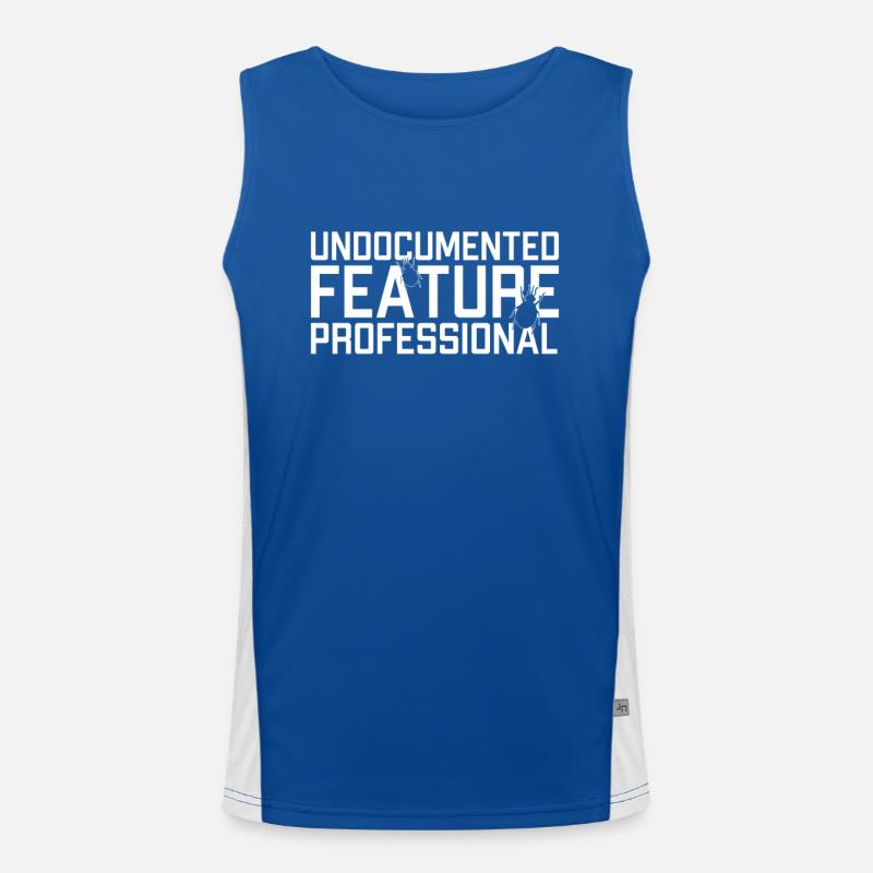 Undocumented Feature Professional Coder Software Men's Functional Contrast Tank Top 