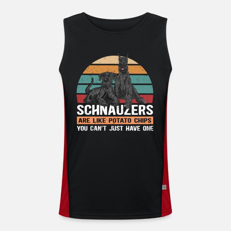 Schnauzer Hunde | Hundebesitzer Geschenk Funktionelles Kontrast-Tank Top für Männer 