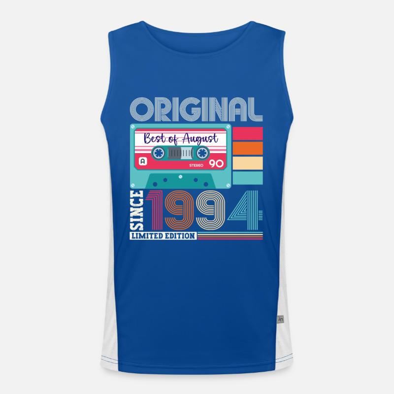 Original August 1994 28th Birthday Gift Retro Men's Functional Contrast Tank Top 