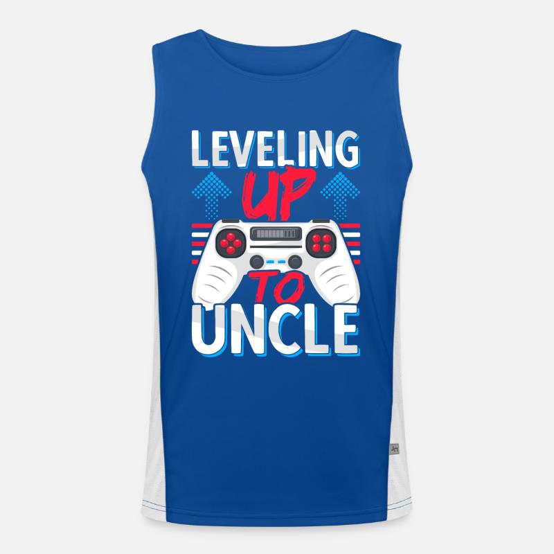 Expectant Uncle Future - Leveling Up To Uncle Men's Functional Contrast Tank Top 