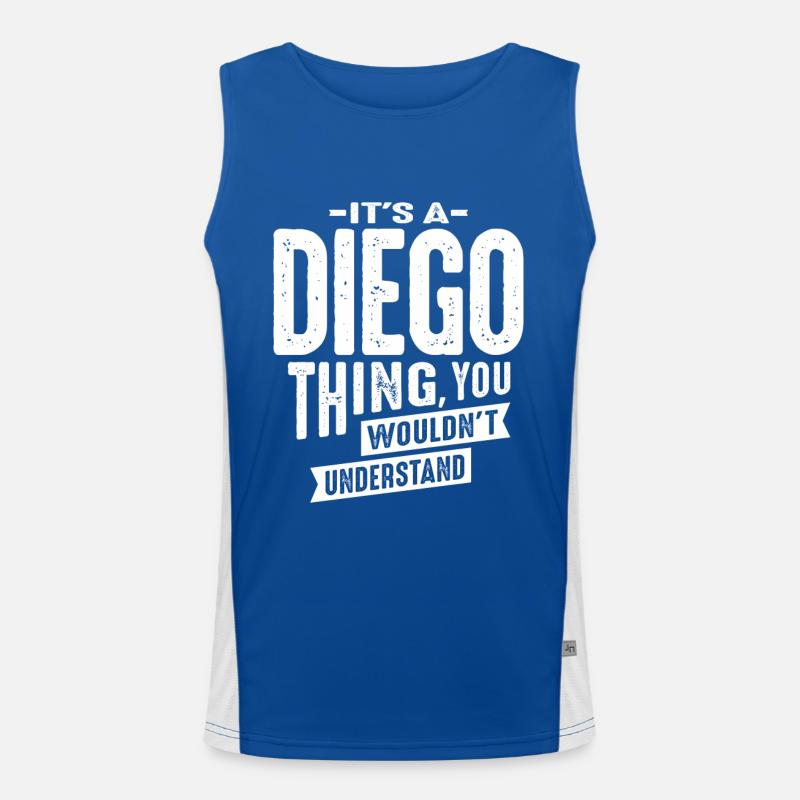 It's a Diego Thing Personalized Name Men's Functional Contrast Tank Top 