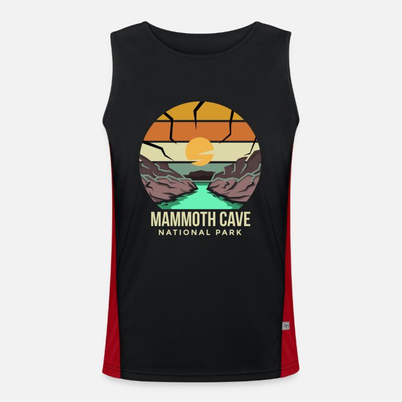 Souvenir Cave Kentucky Mammoth Cave National Park Men's Functional Contrast Tank Top 