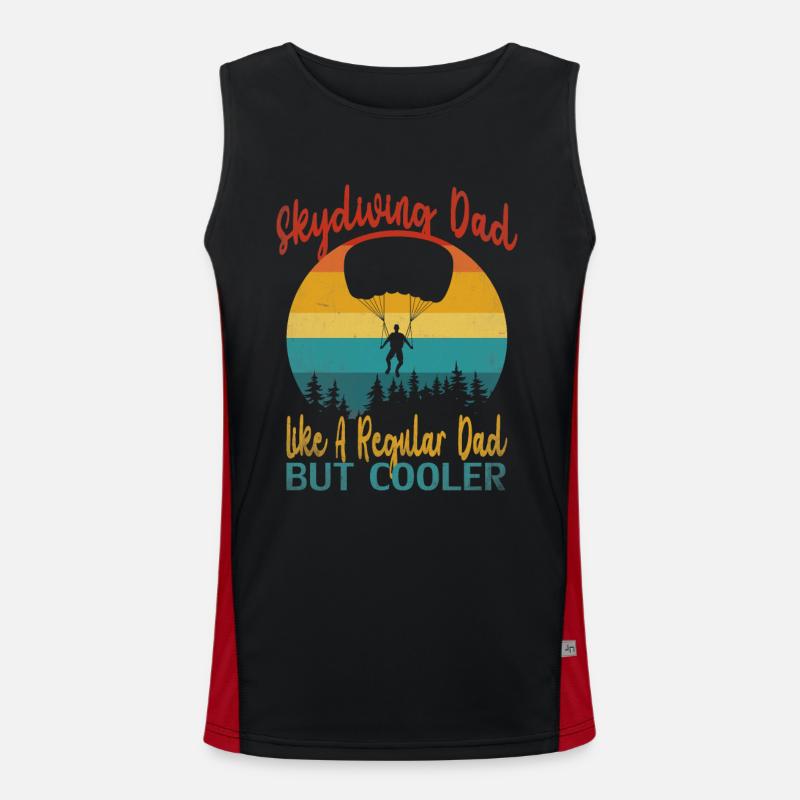 skydiving dad like a regular dad but cooler Men's Functional Contrast Tank Top 