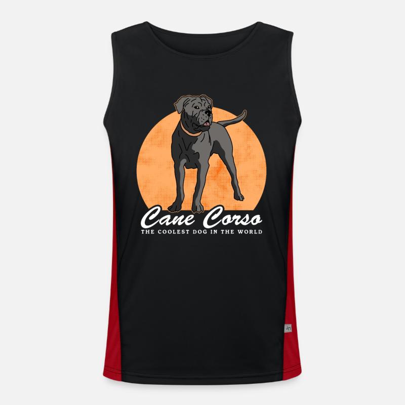 Cane Corso Italiano Hundebesitzer Geschenk Funktionelles Kontrast-Tank Top für Männer 