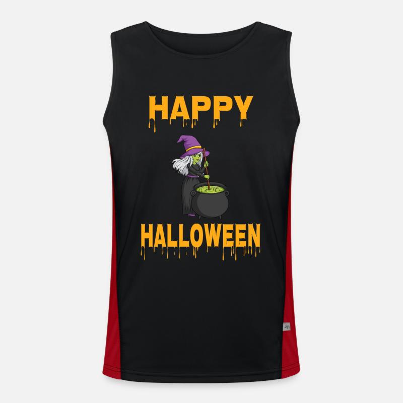 Witch Halloween Magic Gift Idée Cadeau Débardeur respirant contrasté Homme 