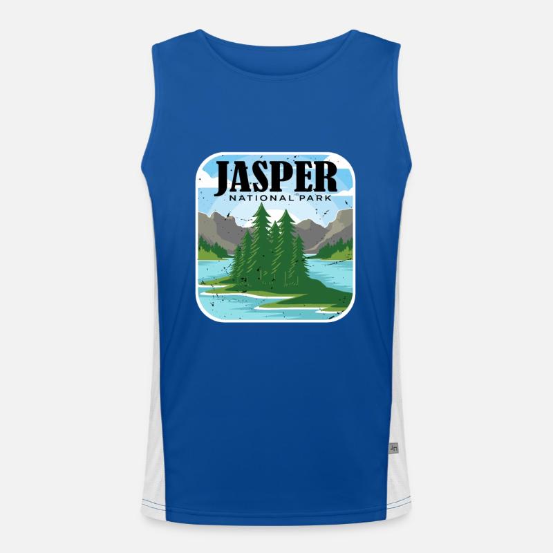 Parc national de l’Alberta, Jasper Canada, Souvenir Campi Débardeur respirant contrasté Homme 